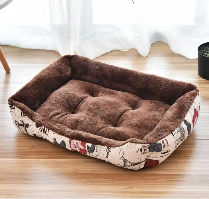 Warm Pet Bed Candy-colored Square Nest