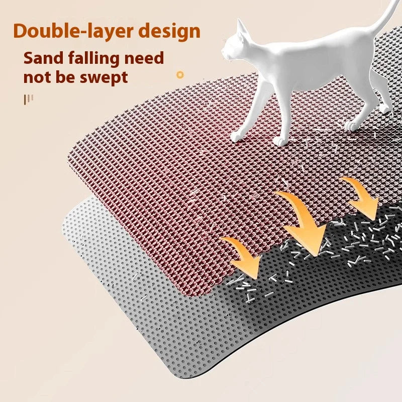 Extra Large Cat Litter Mat Heavy Duty Waterproof 2 Layer Non Slip Washable