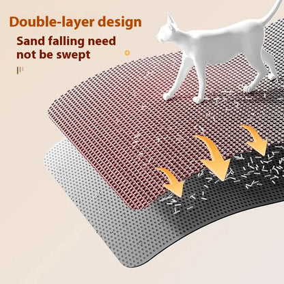 Extra Large Cat Litter Mat Heavy Duty Waterproof 2 Layer Non Slip Washable