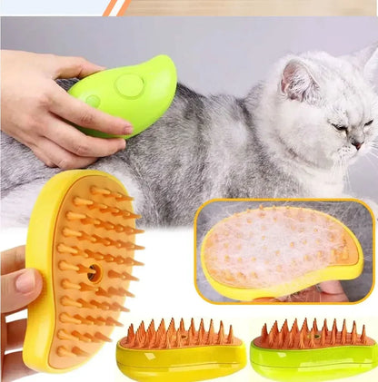 Cat Dog Steam Spray Brush For Massage And Grooming 3 in 1
