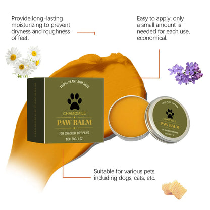 Natural Pet Paw Balm Protection From Hot Pavements, Moisturizer For Cracked Paw