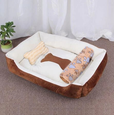 Warm Pet Bed Candy-colored Square Nest