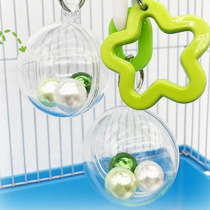 Parrot Toy With Colorful Beads And Hanging Balls