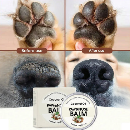 Two-In-One Pet Paw and Nose Care Balm With  Light Coconut Scent And Coconut Oil