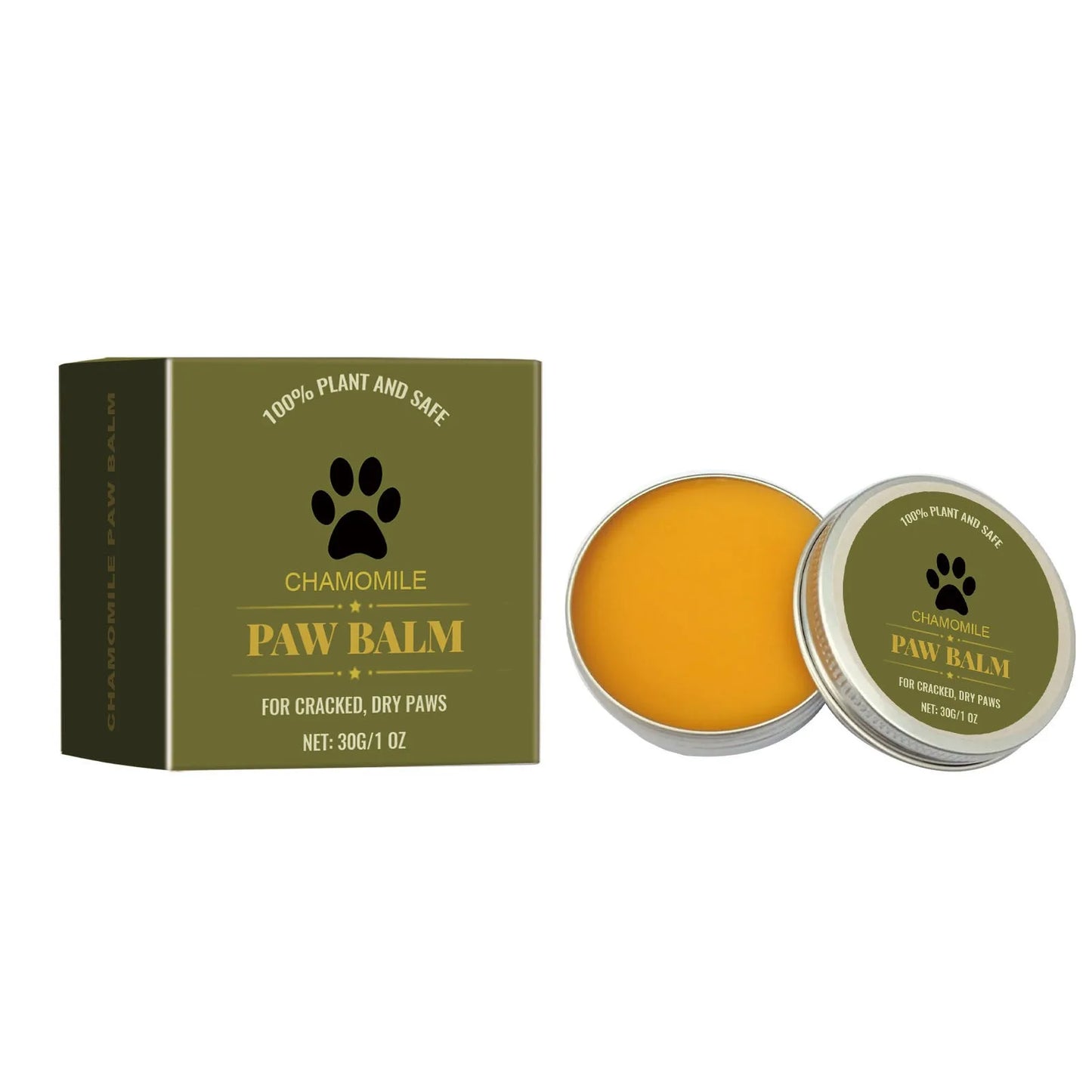 Natural Pet Paw Balm Protection From Hot Pavements, Moisturizer For Cracked Paw