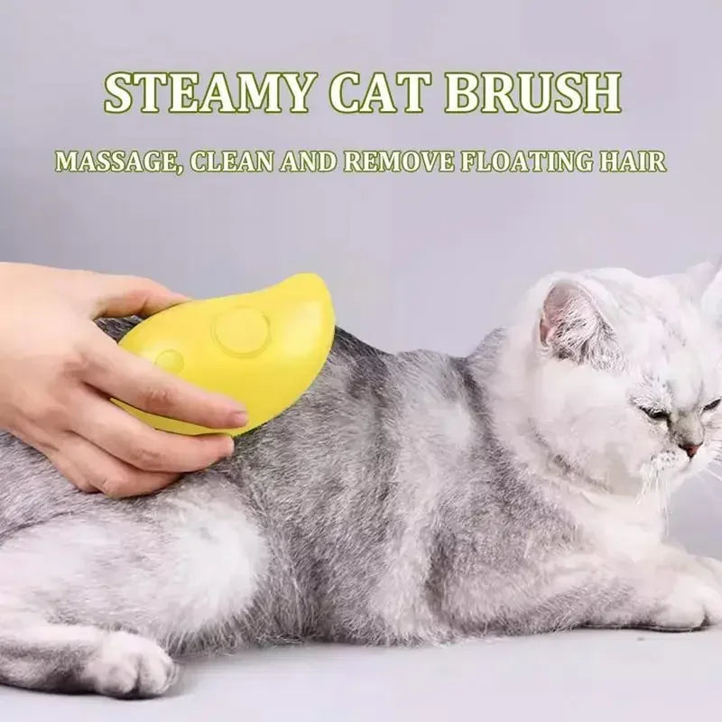 Cat Dog Steam Spray Brush For Massage And Grooming 3 in 1