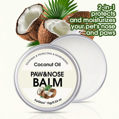 Two-In-One Pet Paw and Nose Care Balm With  Light Coconut Scent And Coconut Oil