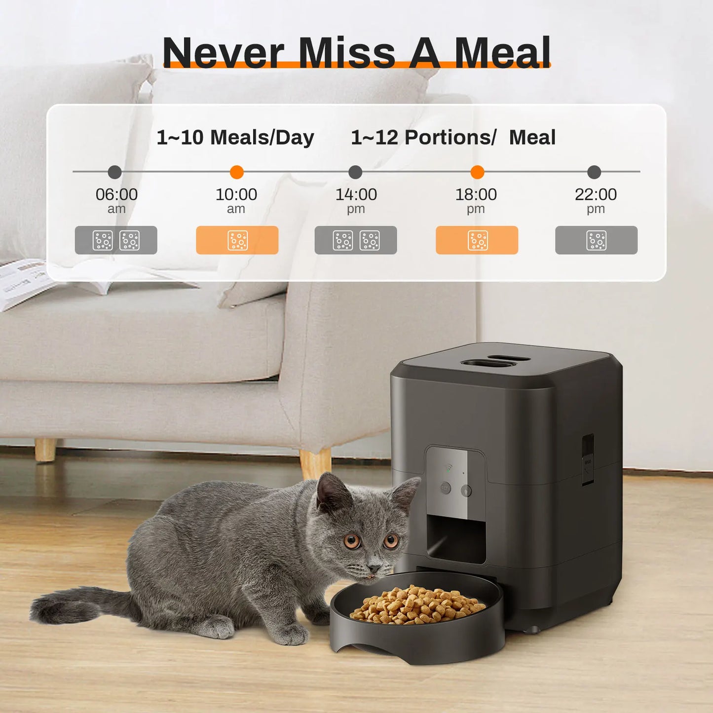 Smart Automatic Pet Feeder Slow Food Machine With Timed Quantitative