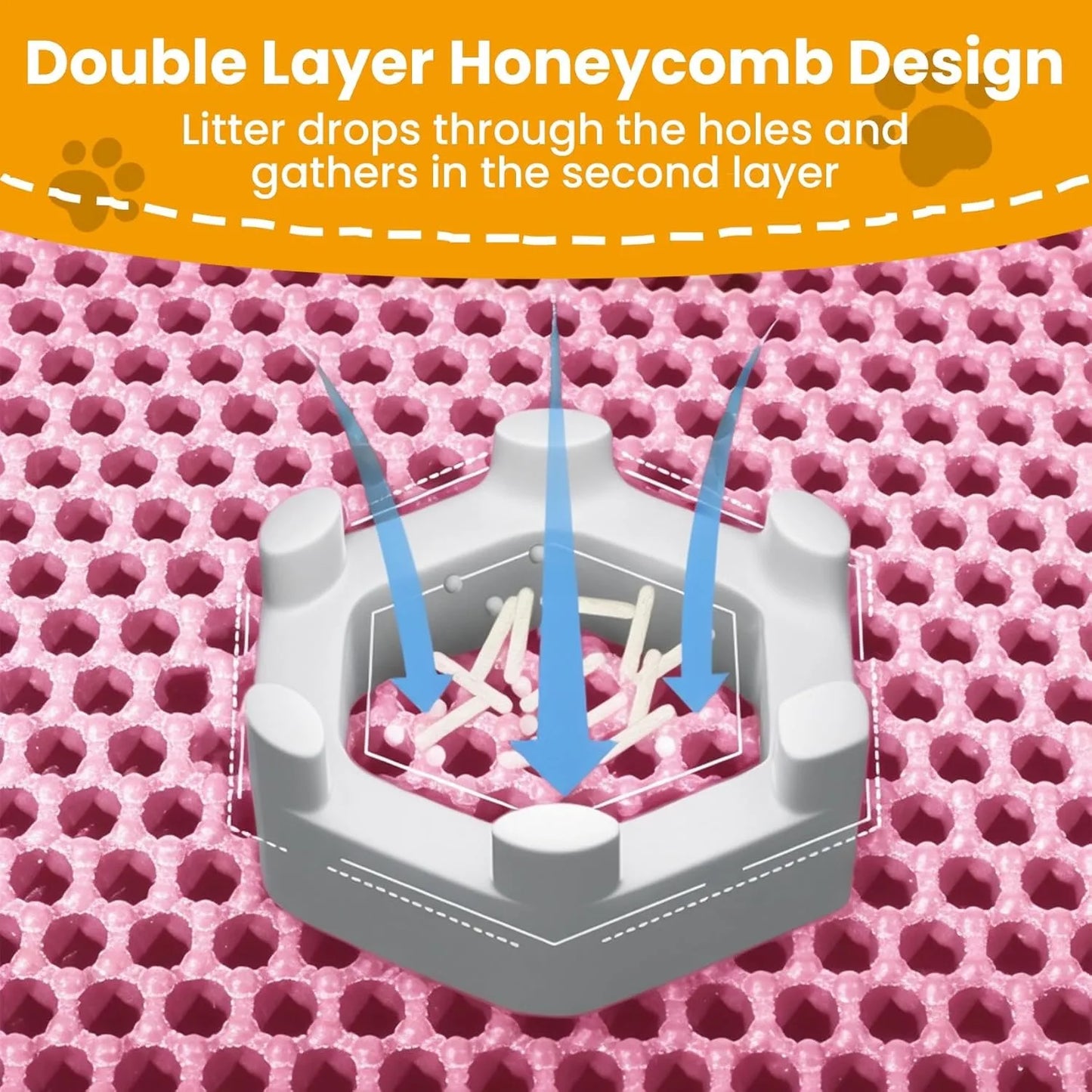 Cat Litter Mat Double Layer Non Slip Litter Box Filter