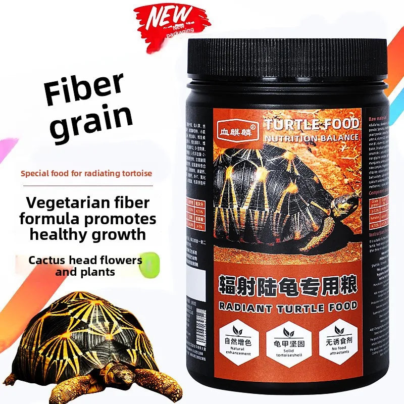 XUEQILIN Premium Tortoise Food for Desert Species - High Fiber Herbivore Diet for Adult &Baby Sulcata,Leopard,and Star Tortoises