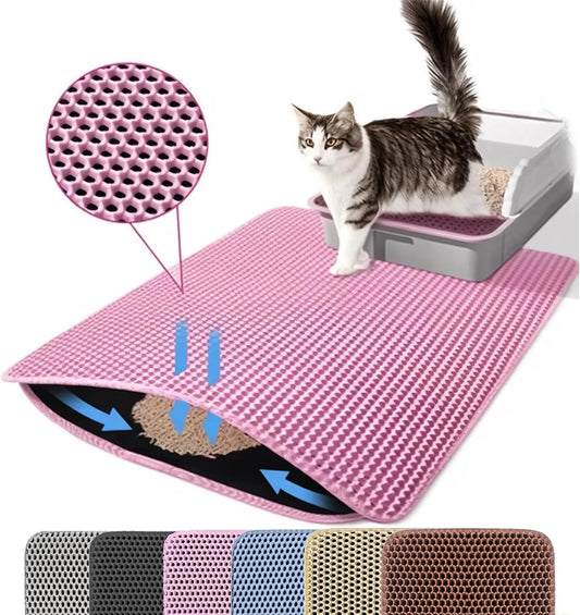 Cat Litter Mat Double Layer Non Slip Litter Box Filter