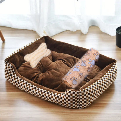 Warm Pet Bed Candy-colored Square Nest