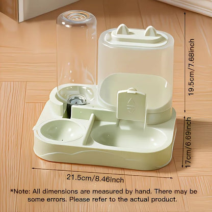 2-in-1 Large Pet Feeder & Water Dispenser, No Battery, Traveling Kit