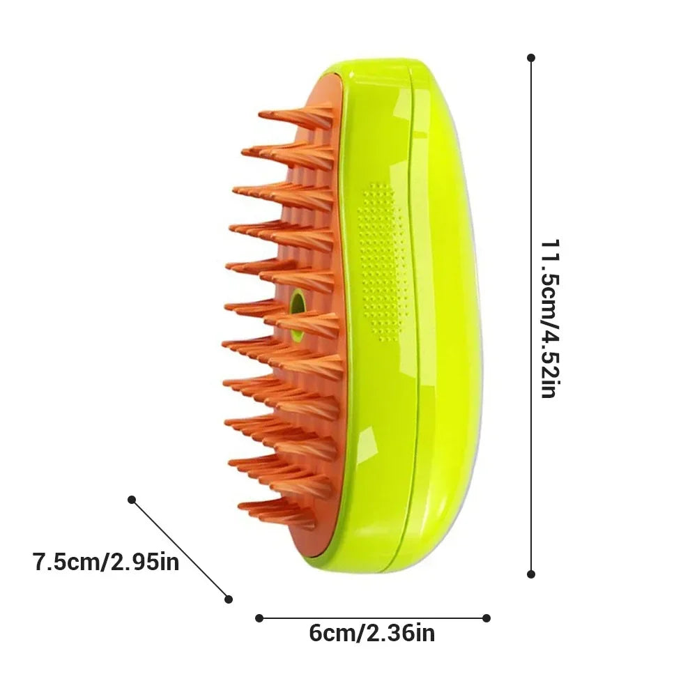 Cat Dog Steam Spray Brush For Massage And Grooming 3 in 1
