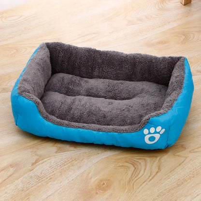 Black Pet Plush Bed Plush Non-Slip and Bite-Resistant