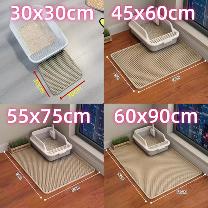 Extra Large Cat Litter Mat Heavy Duty Waterproof 2 Layer Non Slip Washable