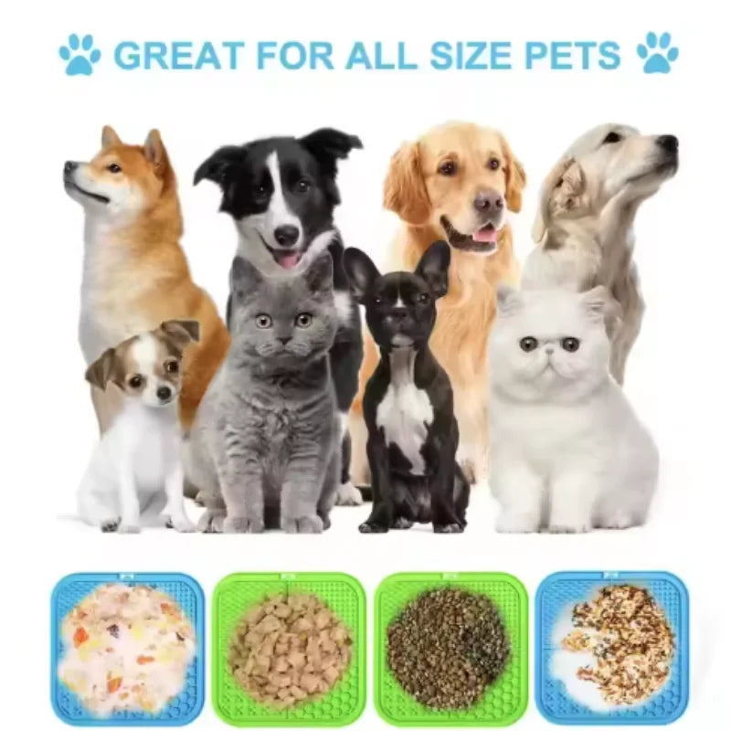 Pet Lick Silicone Mat Slow Food Plate for Pet Distraction