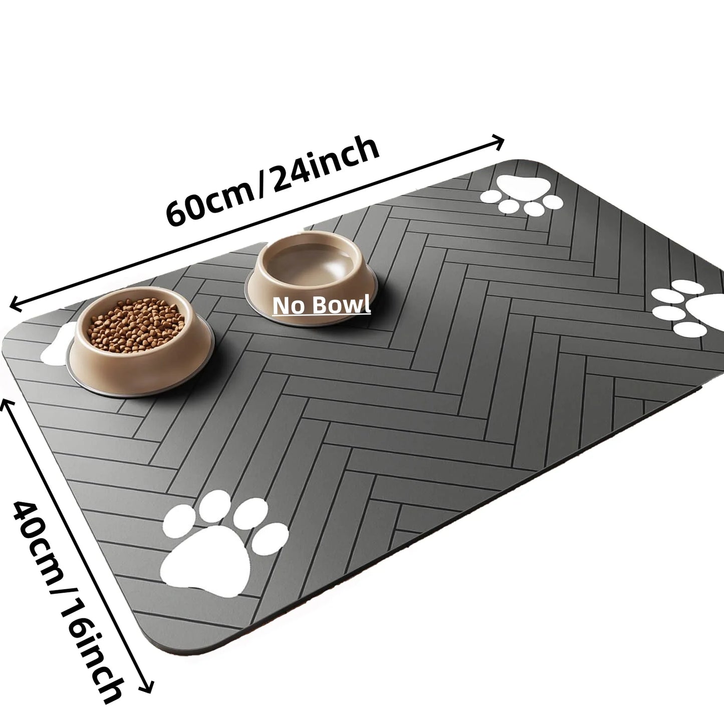 Pet Feeding Mat-Absorbent Pet Placemat for Food and Water Bowl with Waterproof Rubber Material For Quick Dry