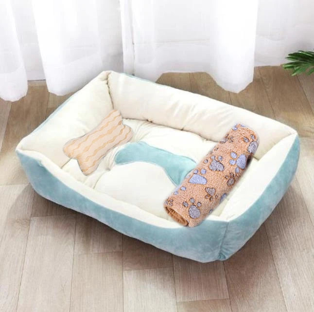 Warm Pet Bed Candy-colored Square Nest