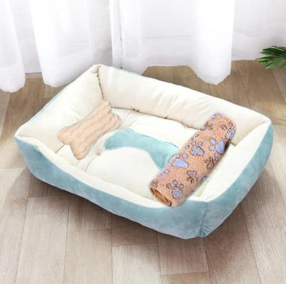 Warm Pet Bed Candy-colored Square Nest
