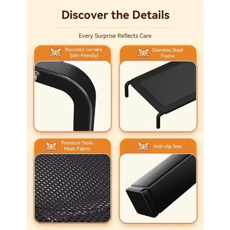 Foldable Dog Bed for All Seasons Detachable Washable Portable Great for travels