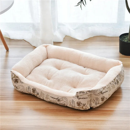 Warm Pet Bed Candy-colored Square Nest