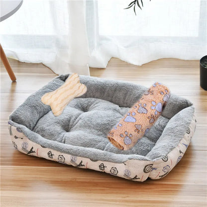 Warm Pet Bed Candy-colored Square Nest