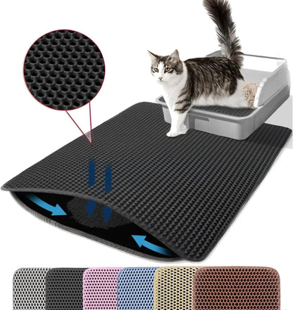 Cat Litter Mat Double Layer Non Slip Litter Box Filter