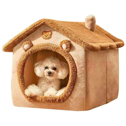 Indoor Warm Soft Dog HouseRemovable and Washable Cushion Suitable For All Seasons