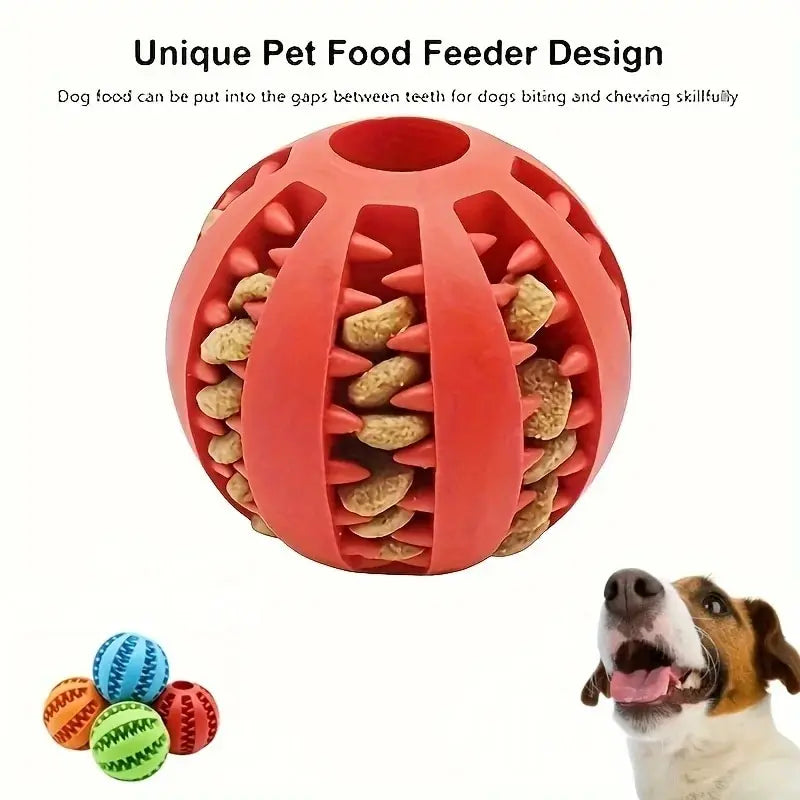 Dog Toy Ball, Nontoxic Bite Resistant Toy Ball for Pets With Food Treat