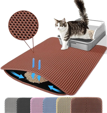 Cat Litter Mat Double Layer Non Slip Litter Box Filter