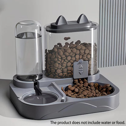 2-in-1 Large Pet Feeder & Water Dispenser, No Battery, Traveling Kit