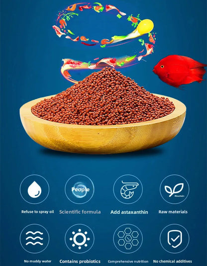 XUEQILIN Fish Special Feed for Lucky Parrot Fish (Red Intensifier Formula)