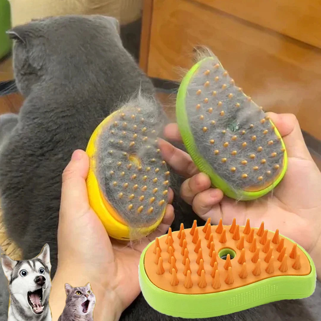 Cat Dog Steam Spray Brush For Massage And Grooming 3 in 1