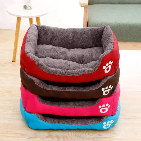 Warm Pet Bed Candy-colored Square Nest