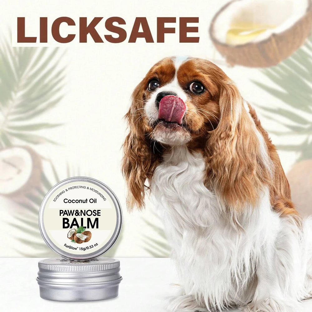 Two-In-One Pet Paw and Nose Care Balm With  Light Coconut Scent And Coconut Oil