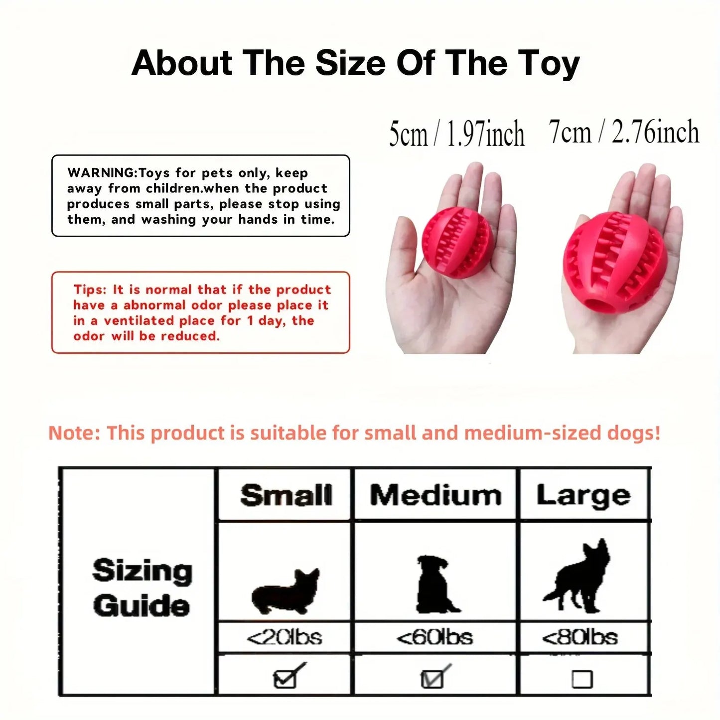 Dog Toy Ball, Nontoxic Bite Resistant Toy Ball for Pets With Food Treat
