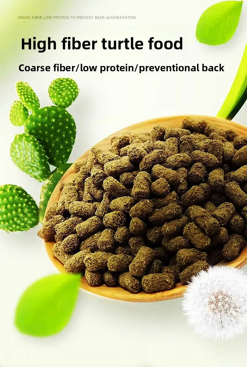 XUEQILIN Premium Tortoise Food for Desert Species - High Fiber Herbivore Diet for Adult &Baby Sulcata,Leopard,and Star Tortoises