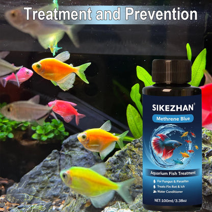 Methylene Blue Solution Aquarium Fish Treatment, Anti Fungus, Bacteria, Parasite Cure