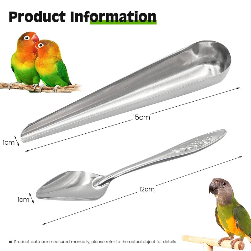 Pet Bird Feeding Food Spoon Stainless Steel