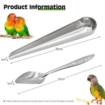 Pet Bird Feeding Food Spoon Stainless Steel