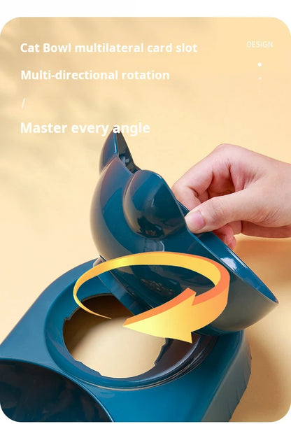 Pet Bowls With Water Feeder, 3 In 1 Ear Design With Neck Protection