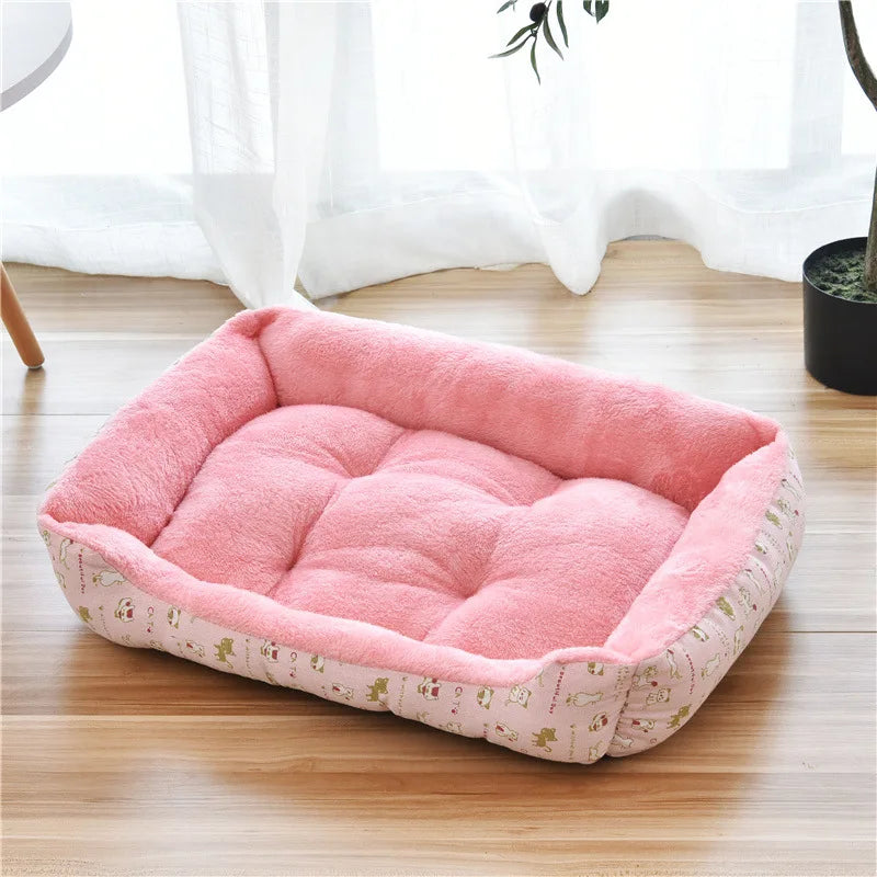 Warm Pet Bed Candy-colored Square Nest