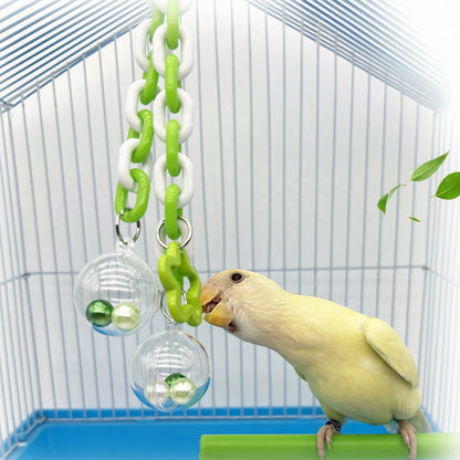 Parrot Toy With Colorful Beads And Hanging Balls