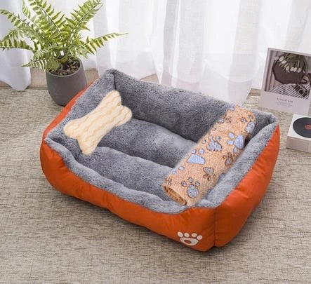 Warm Pet Bed Candy-colored Square Nest
