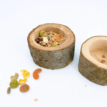 Random Shape Pet Hamster Fruit Wood Food Bowl