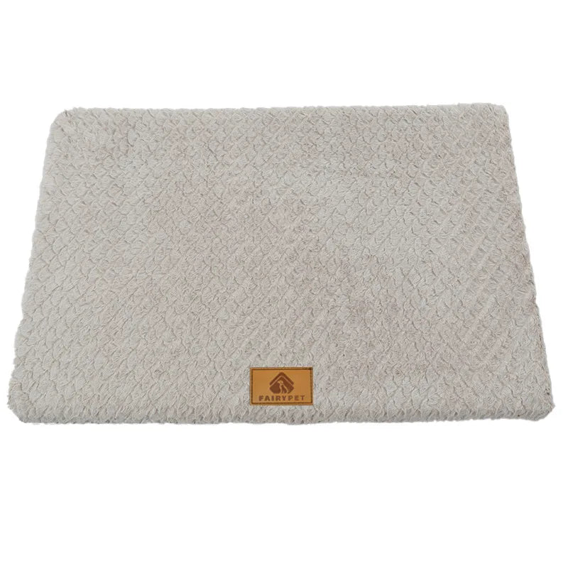 3D Foam Pet Bed With Removable Washable Faux Fur Cover Orthopedic Waterproof  Anti-Slip Bottom