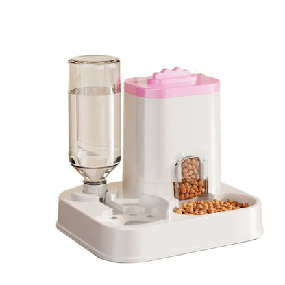 Automatic Cat & Dog Feeder With Water Dispenser One-Piece Design