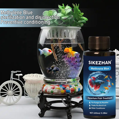 Methylene Blue Solution Aquarium Fish Treatment, Anti Fungus, Bacteria, Parasite Cure