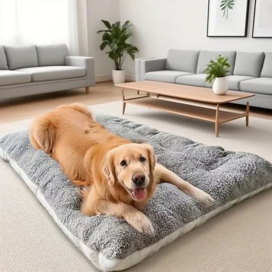 Extra Large Plush Dog Bed Sofa Thickened Super Soft Polyester Pet Mat
